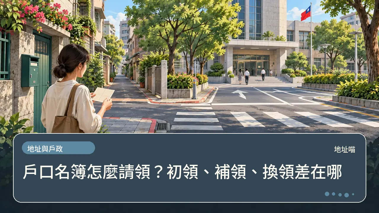 戶口名簿怎麼請領？初領、補領、換領差在哪主題插畫