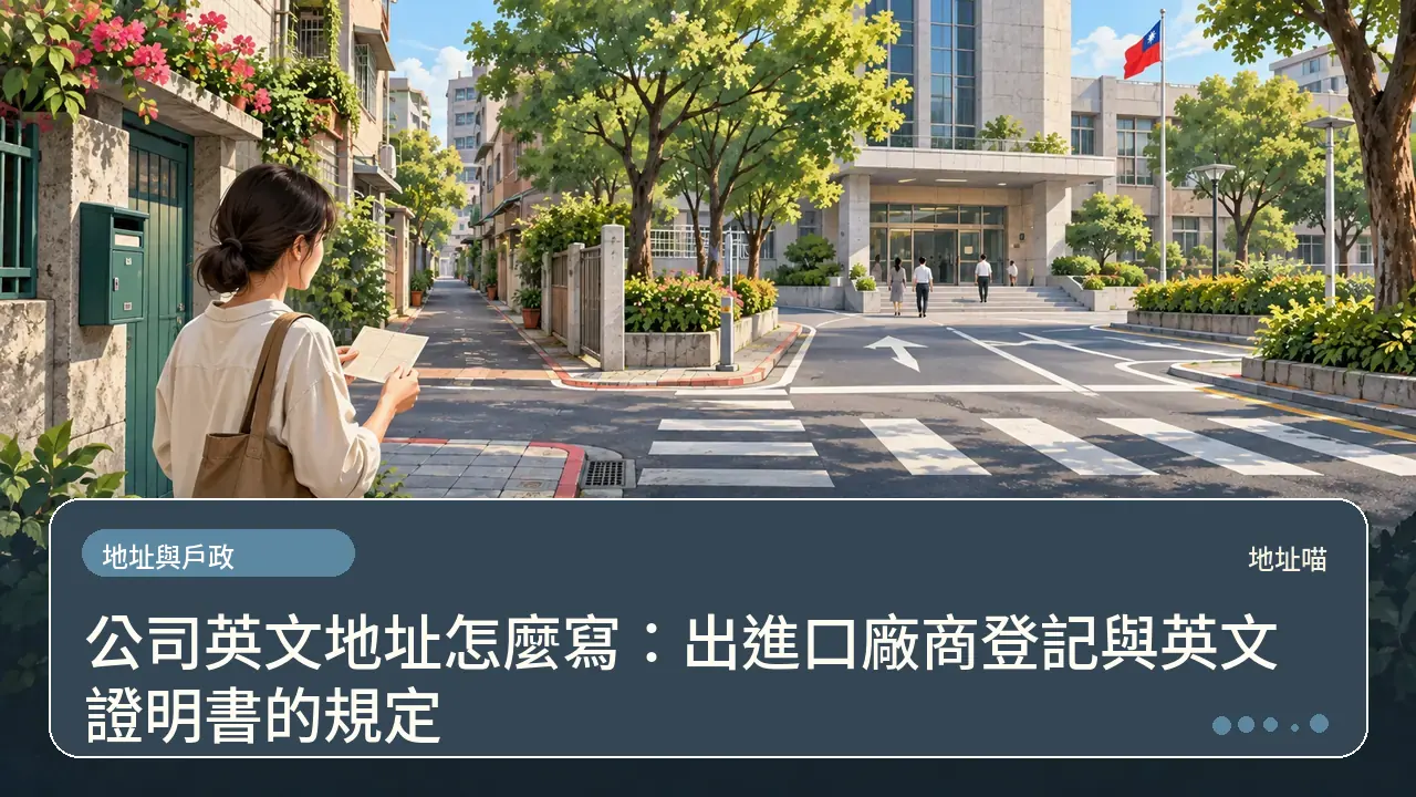 公司英文地址怎麼寫：出進口廠商登記與英文證明書的規定主題插畫