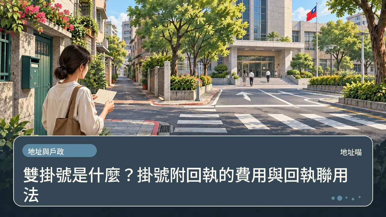 雙掛號是什麼?掛號附回執的費用與回執聯用法主題插畫