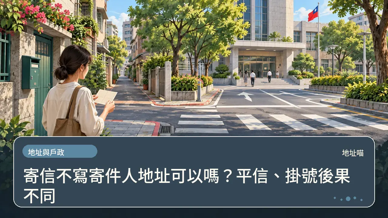 寄信不寫寄件人地址可以嗎？平信、掛號後果不同主題插畫
