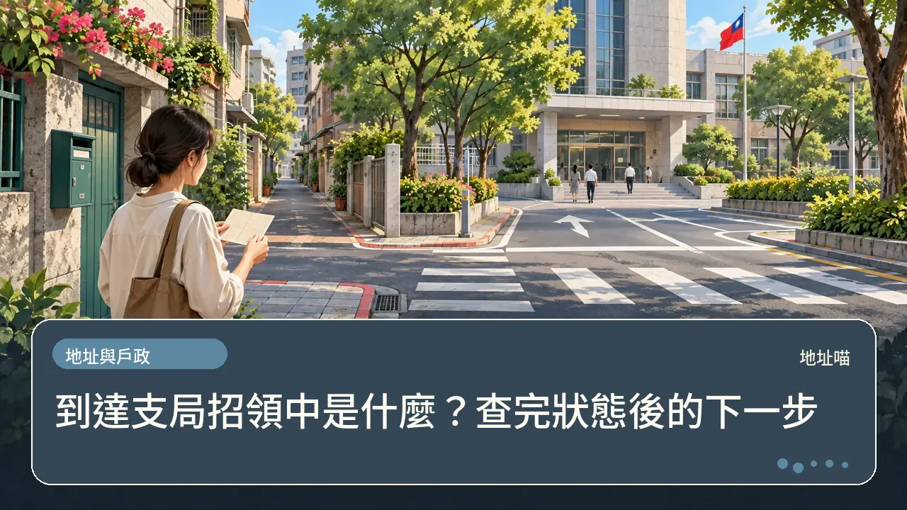 到達支局招領中是什麼？查完狀態後的下一步主題插畫