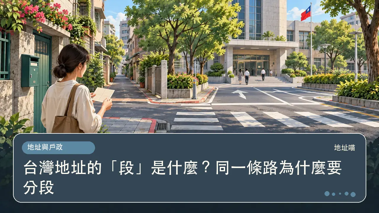 台灣地址的「段」是什麼？同一條路為什麼要分段主題插畫