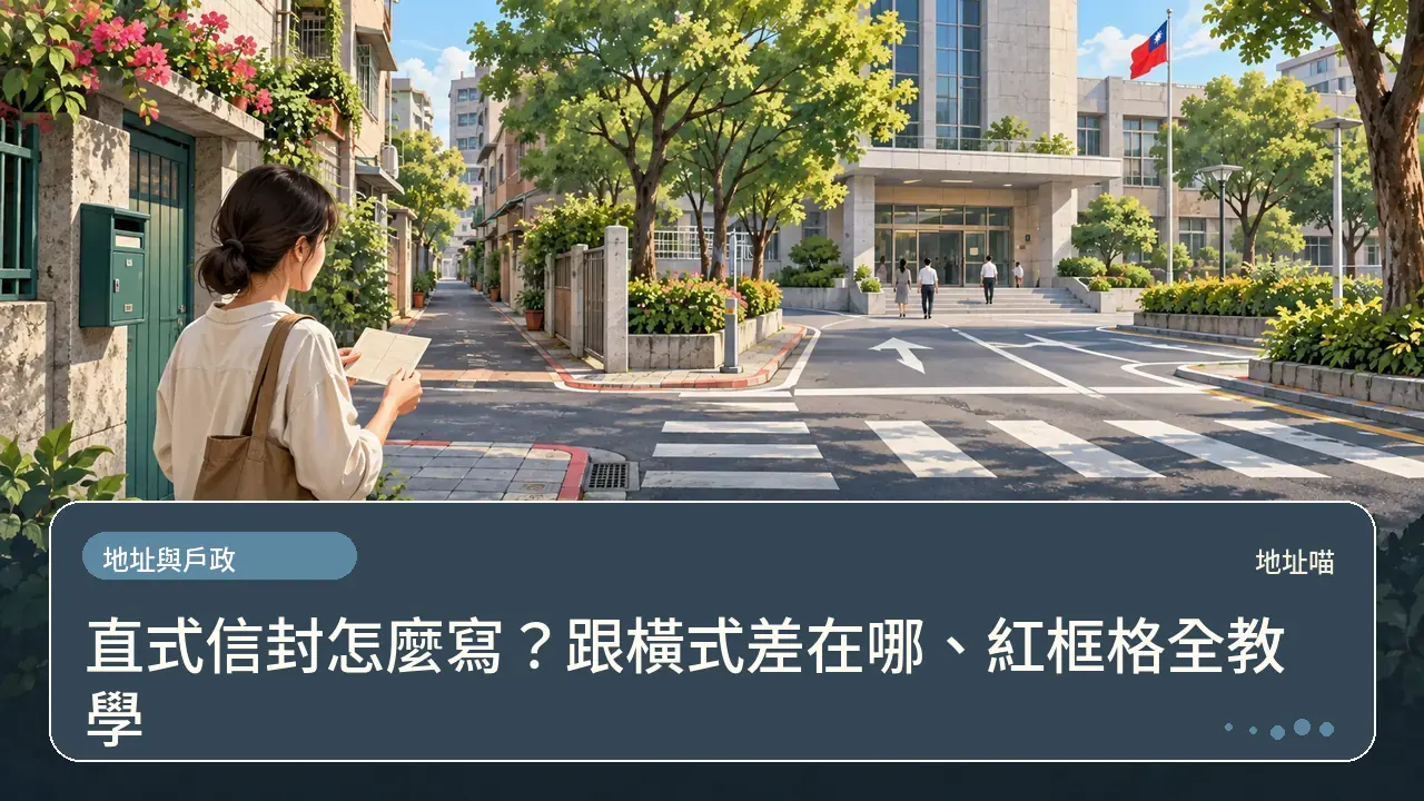 直式信封怎麼寫?跟橫式差在哪、紅框格全教學主題插畫