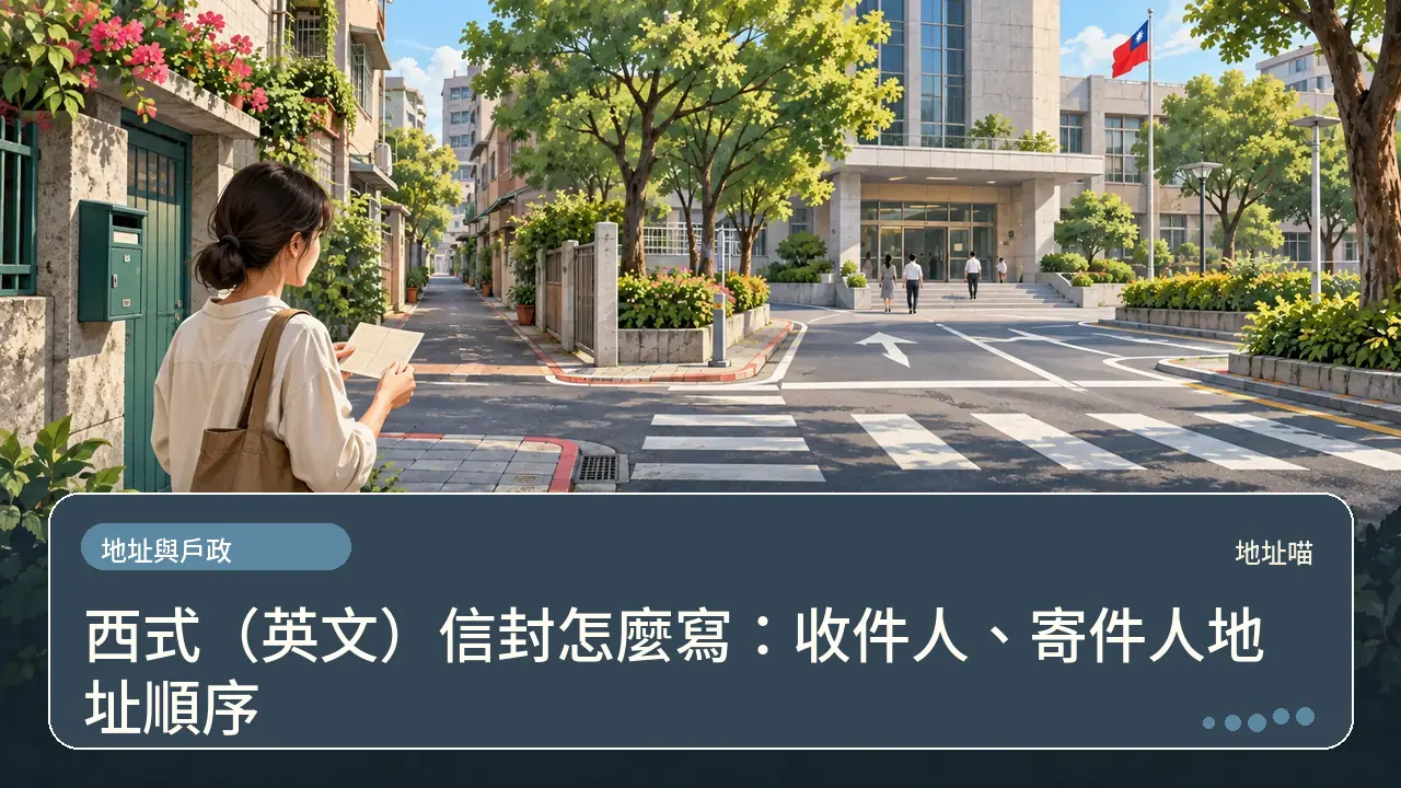 西式（英文）信封怎麼寫：收件人、寄件人地址順序主題插畫