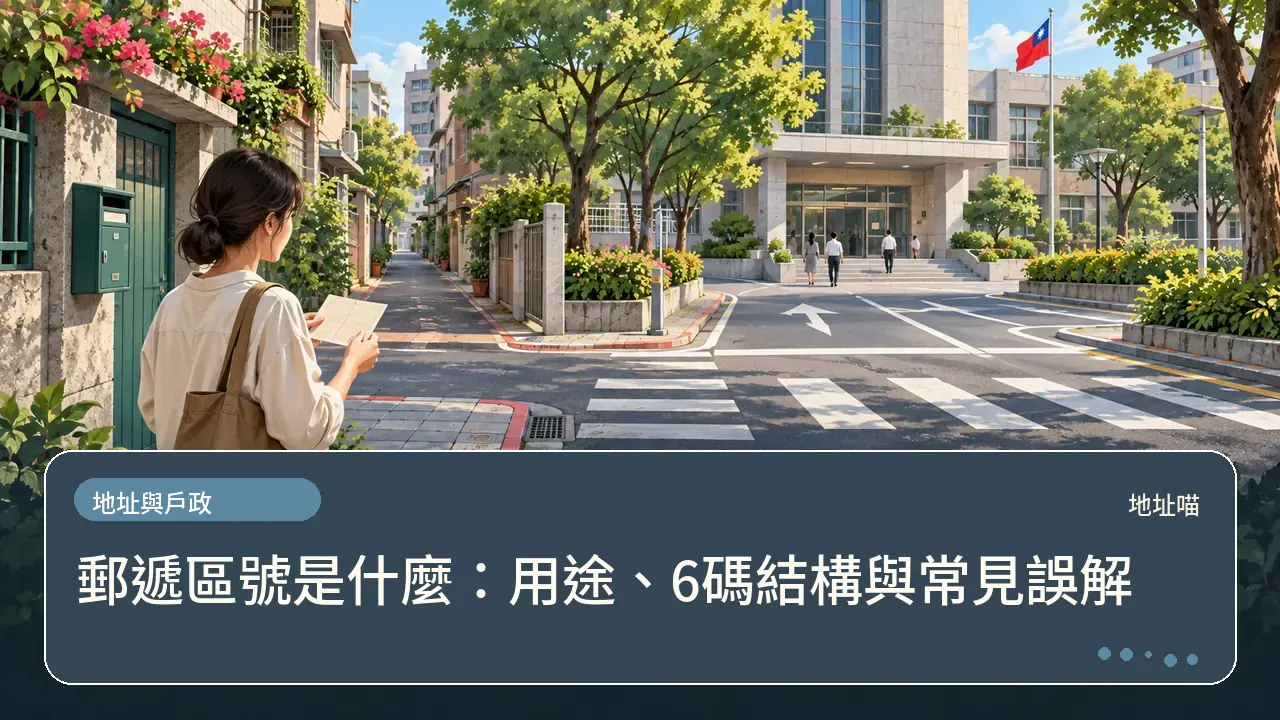 郵遞區號是什麼：用途、6碼結構與常見誤解主題插畫