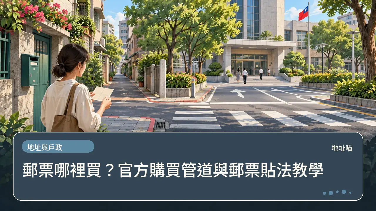 郵票哪裡買？官方購買管道與郵票貼法教學主題插畫
