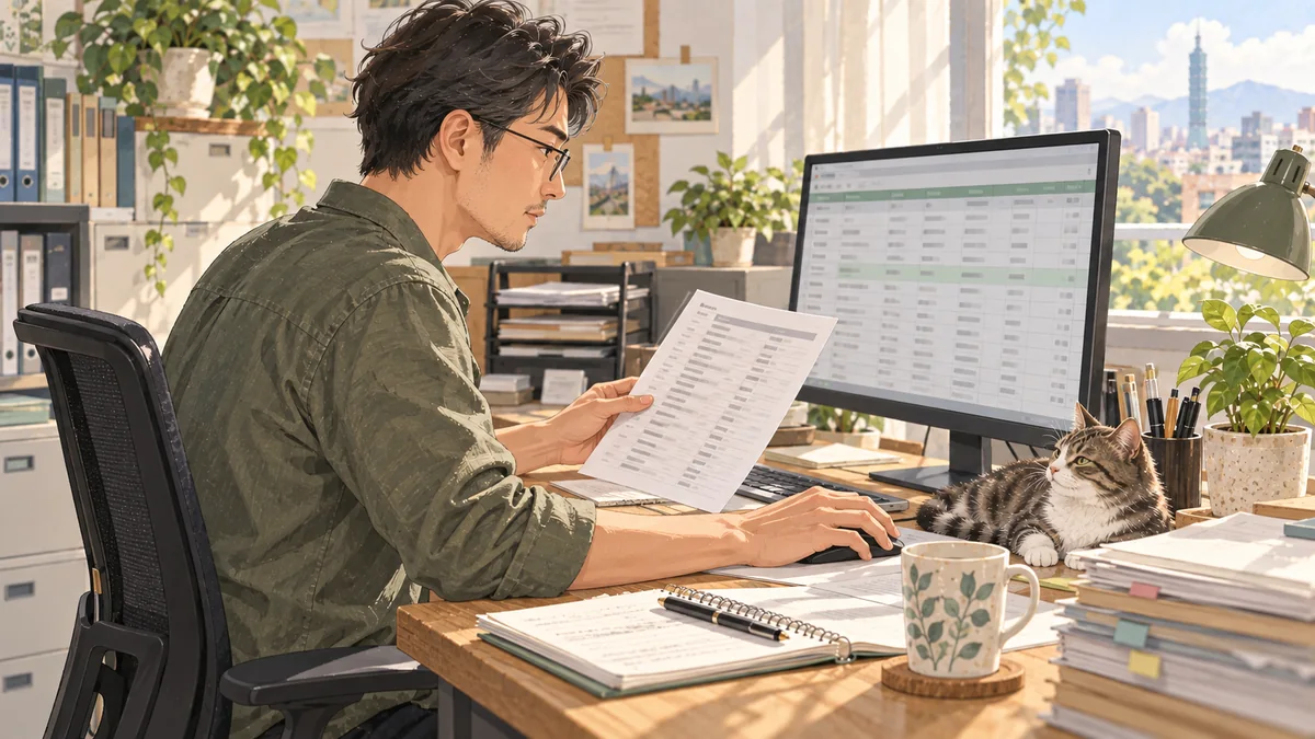Excel 將多行地址轉為單行並保留原始欄